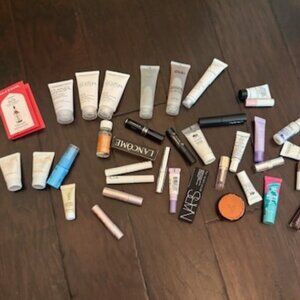 HUGE lot Sephora samples Olaplex, Fenty, Lancome., Nars. Danessa, Benefit 35++